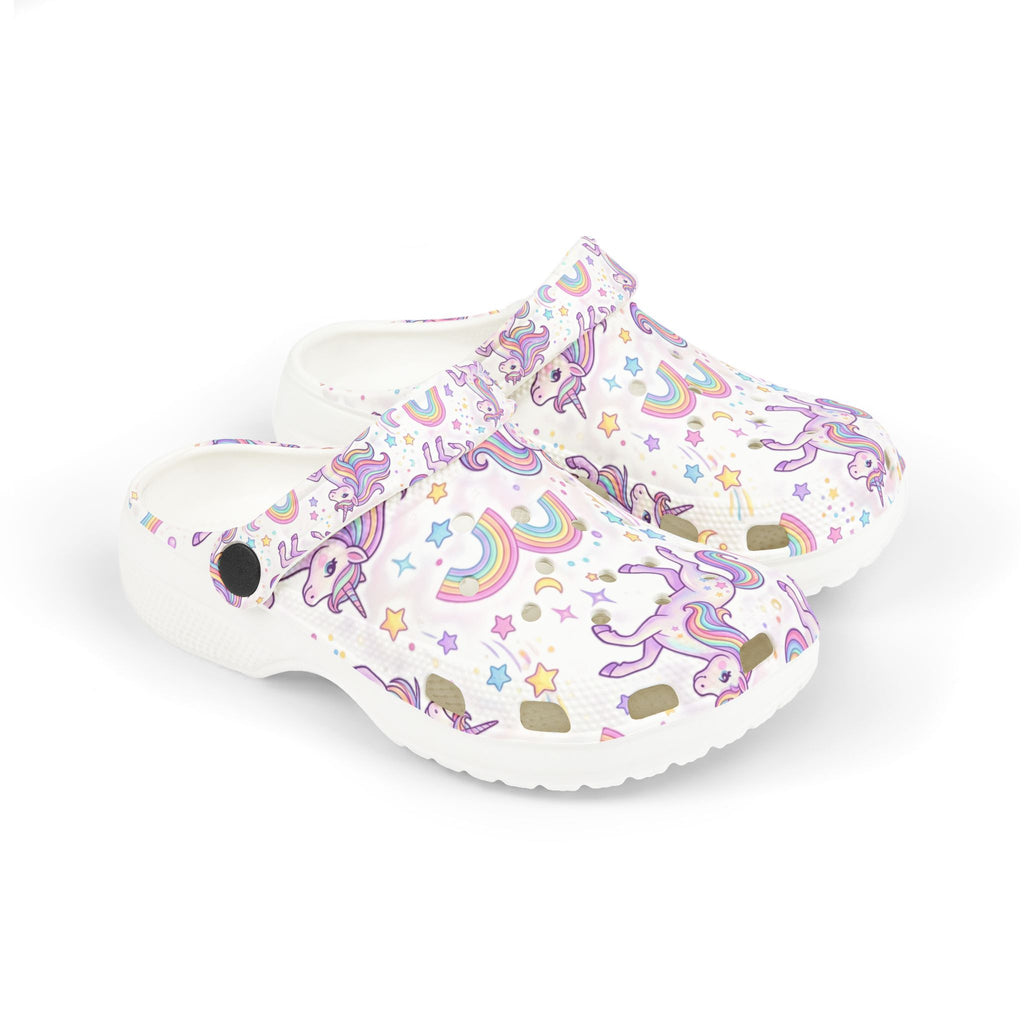 Kids Unicorn Rainbow Clogs — EVA Foam Slip-On for Girls