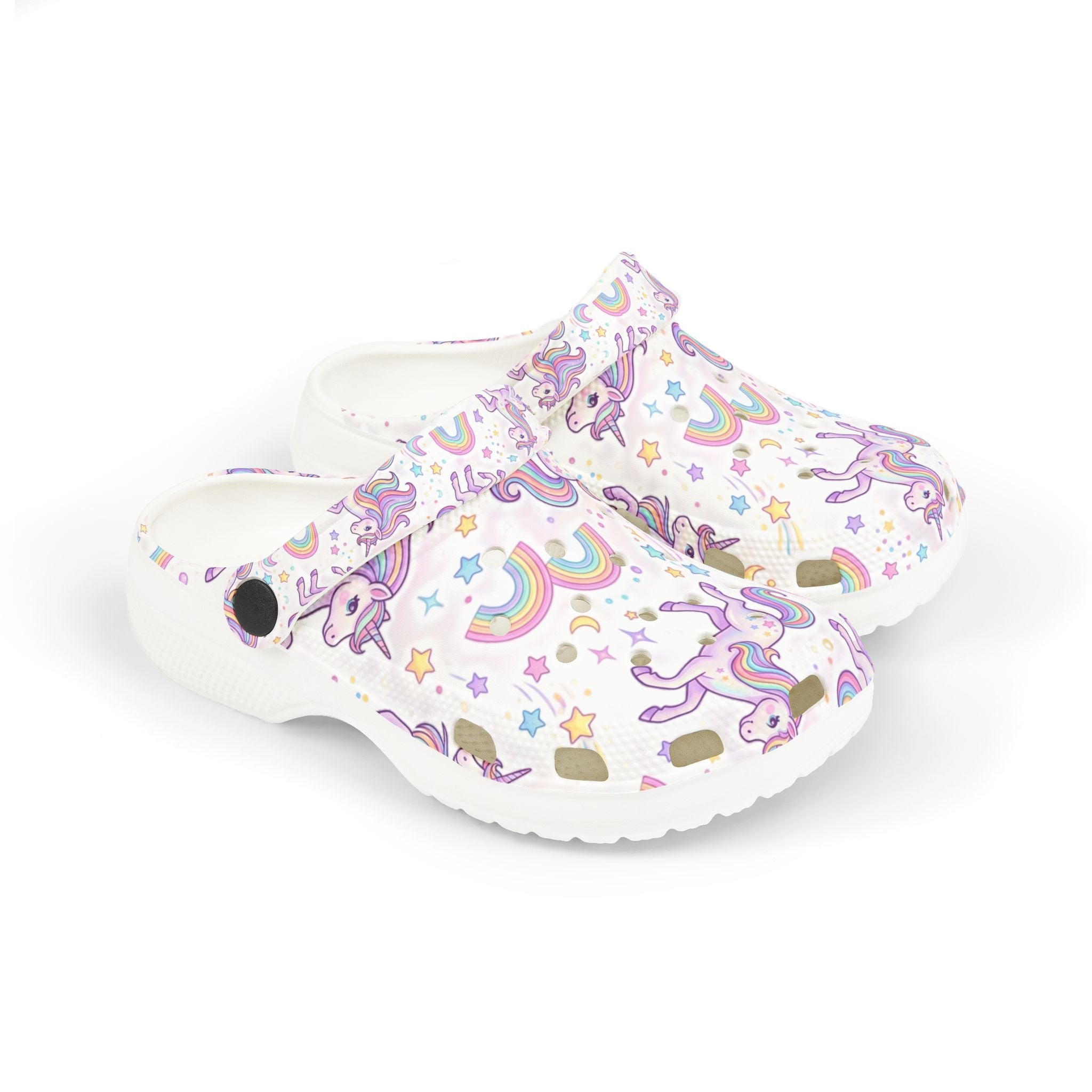 Kids Unicorn Rainbow Clogs — EVA Foam Slip-On for Girls