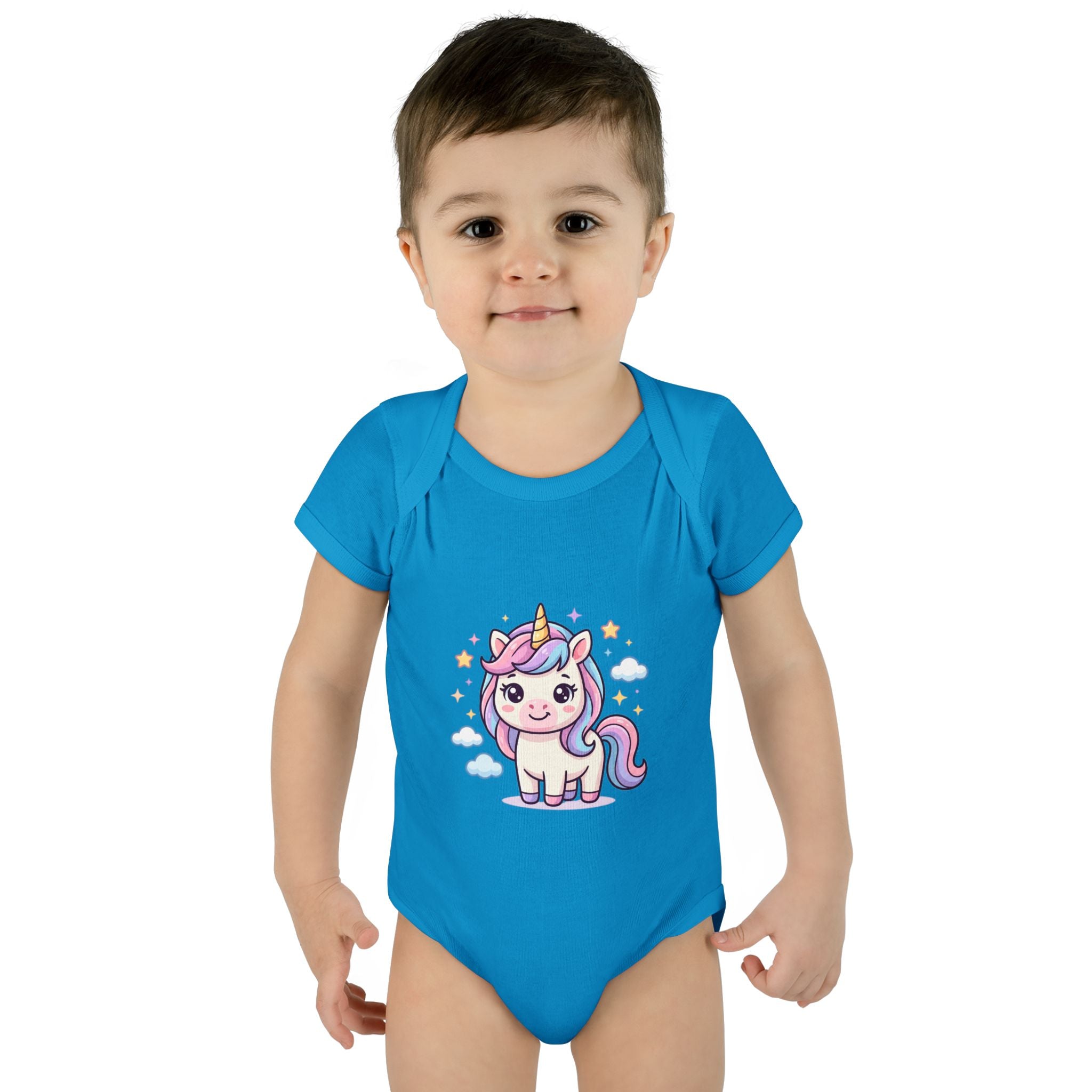 Unicorn Rainbow Infant Bodysuit — Cute Pastel Baby Onesie