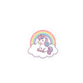 Unicorn Rainbow Kiss-Cut Sticker — Cute Pastel Laptop Decal
