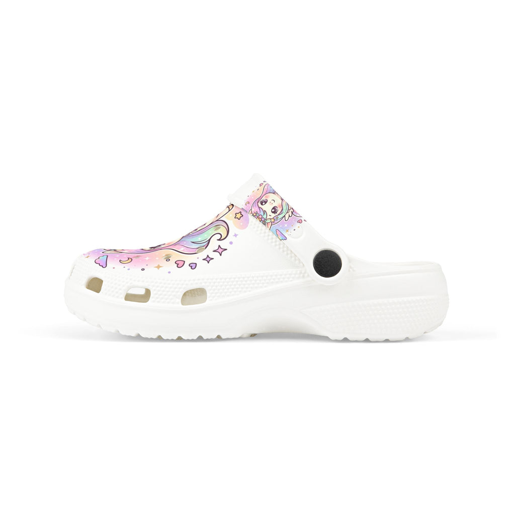 Kids Unicorn Foam Clogs — Cute Pastel Rainbow Unicorn Design