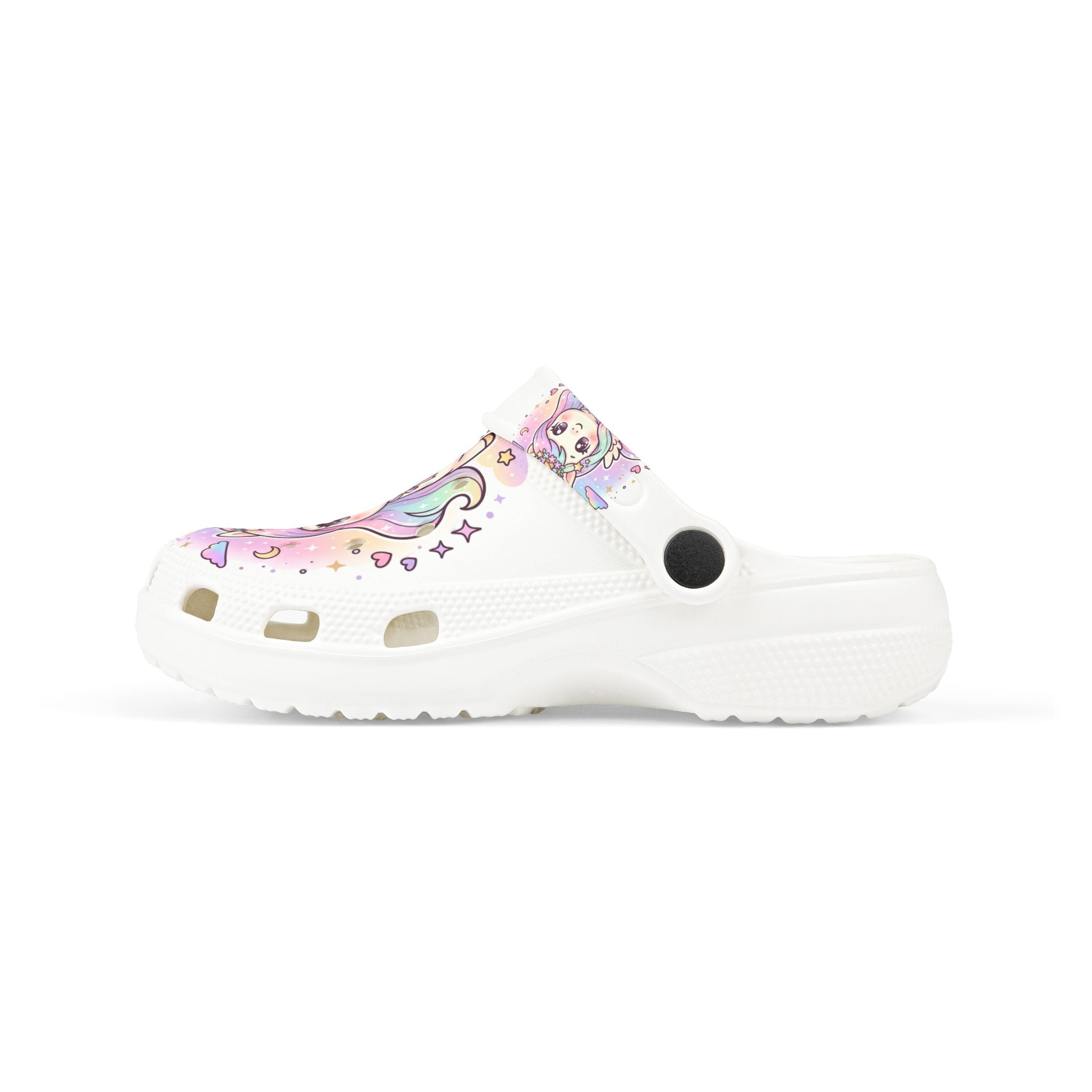 Kids Unicorn Foam Clogs — Cute Pastel Rainbow Unicorn Design