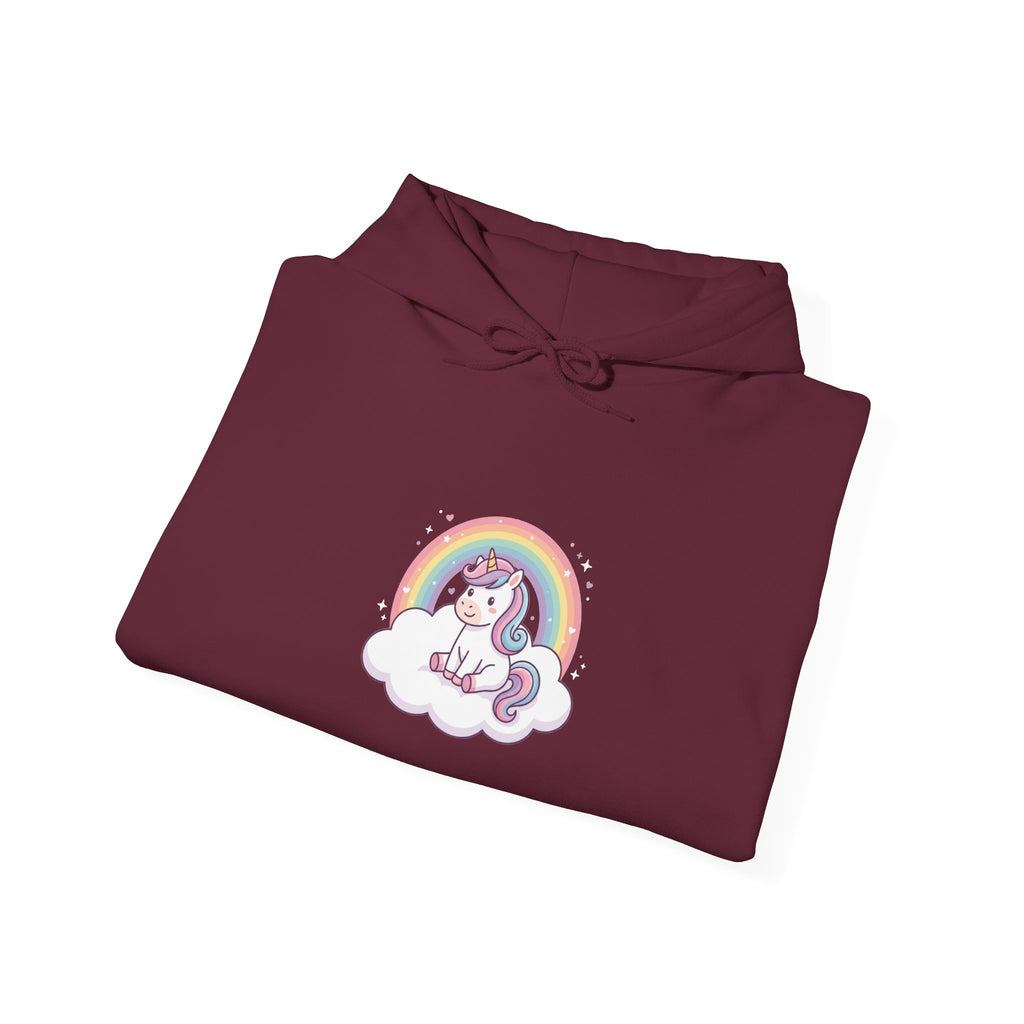 Unicorn Rainbow Hoodie – Cute Pastel Cloud Graphic Sweatshirt