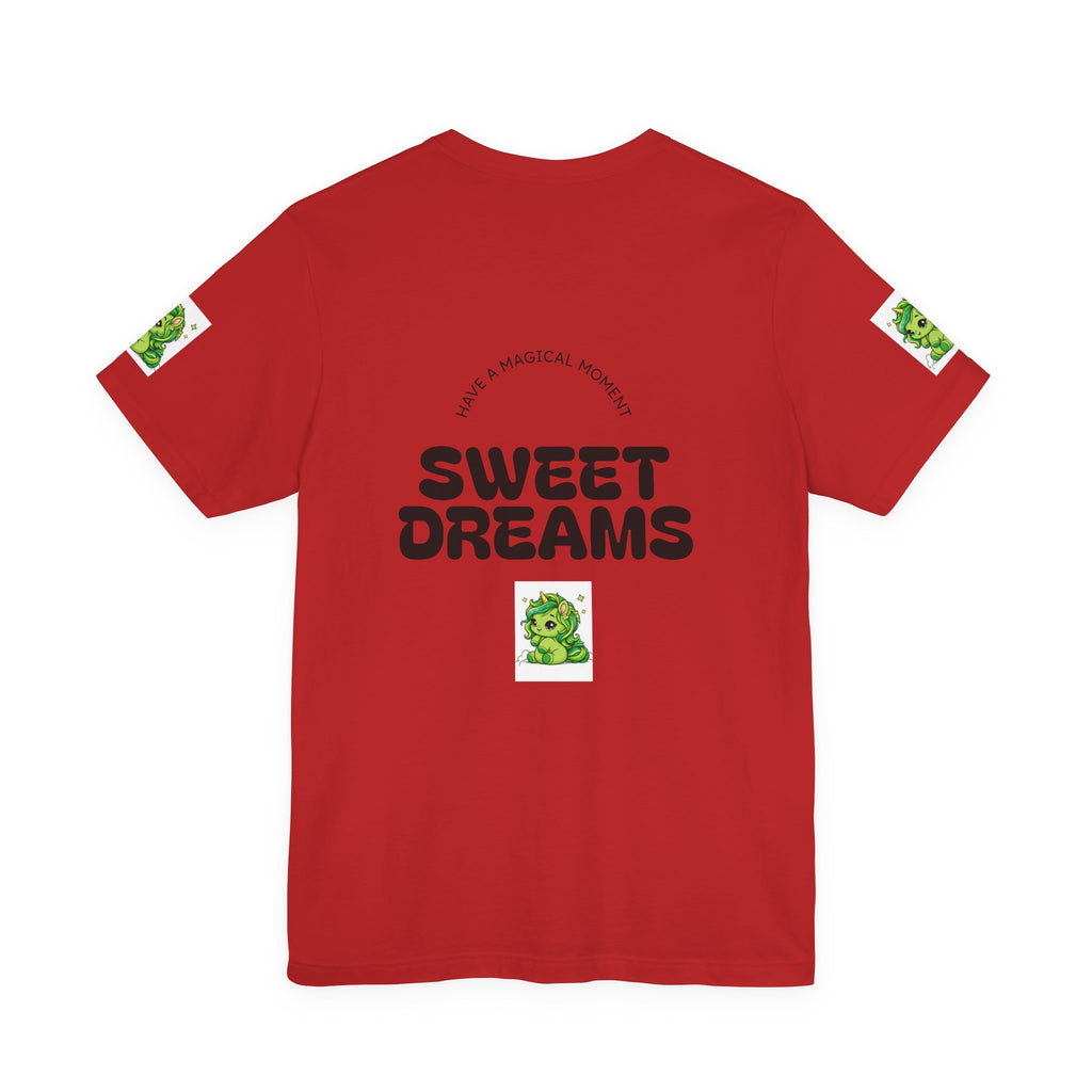 Cute Green Unicorn Tee — "Sweet Dreams" Graphic T-Shirt