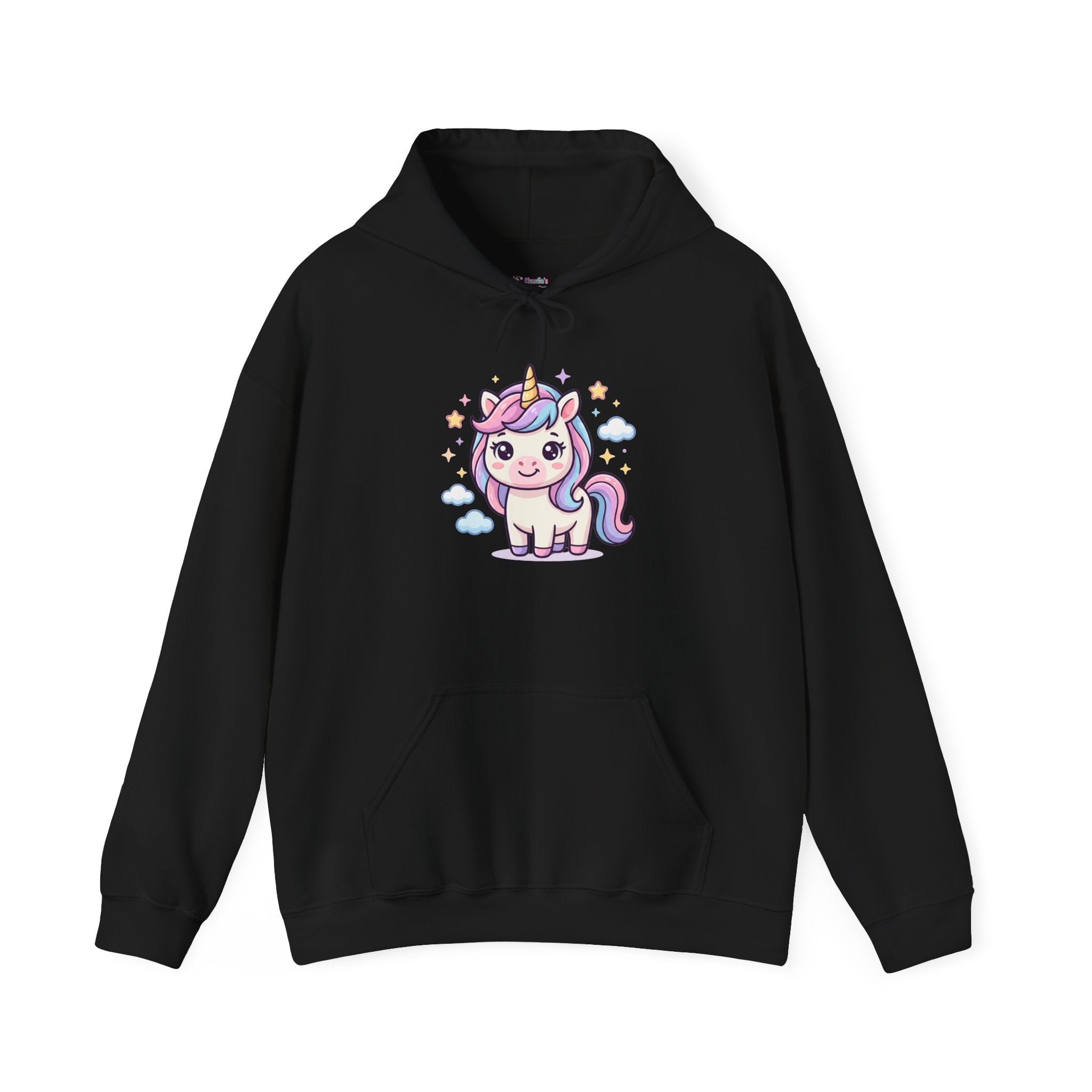 Cute Rainbow Unicorn Hoodie — Pastel Cloud Graphic Sweatshirt
