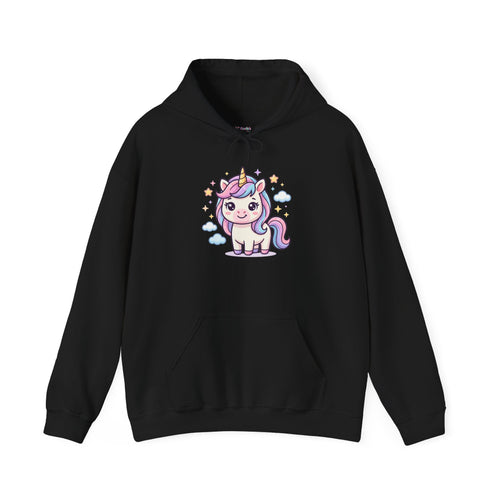 Cute Rainbow Unicorn Hoodie — Pastel Cloud Graphic Sweatshirt