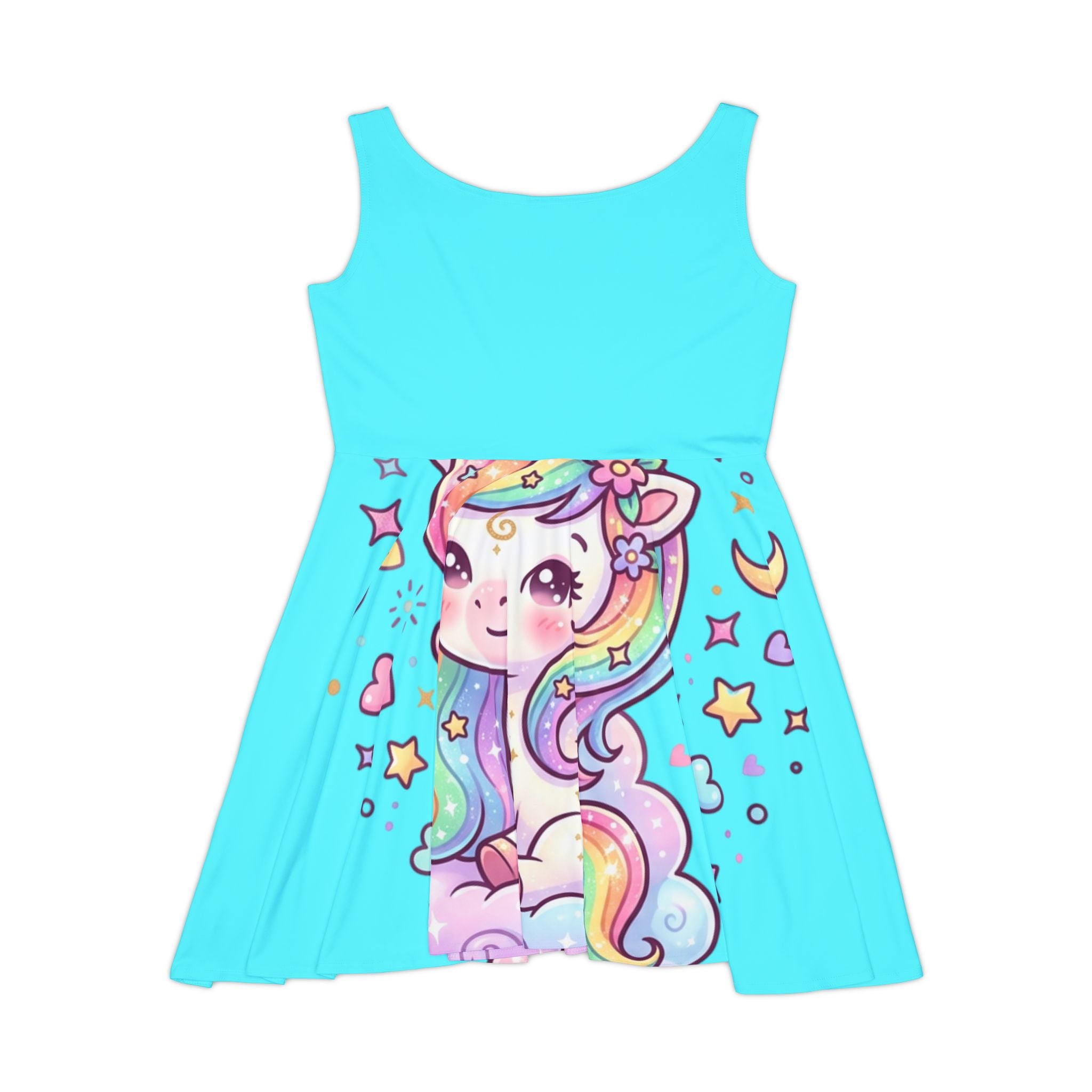 Unicorn Skater Dress — Pastel Rainbow Cute Kawaii AOP Dress
