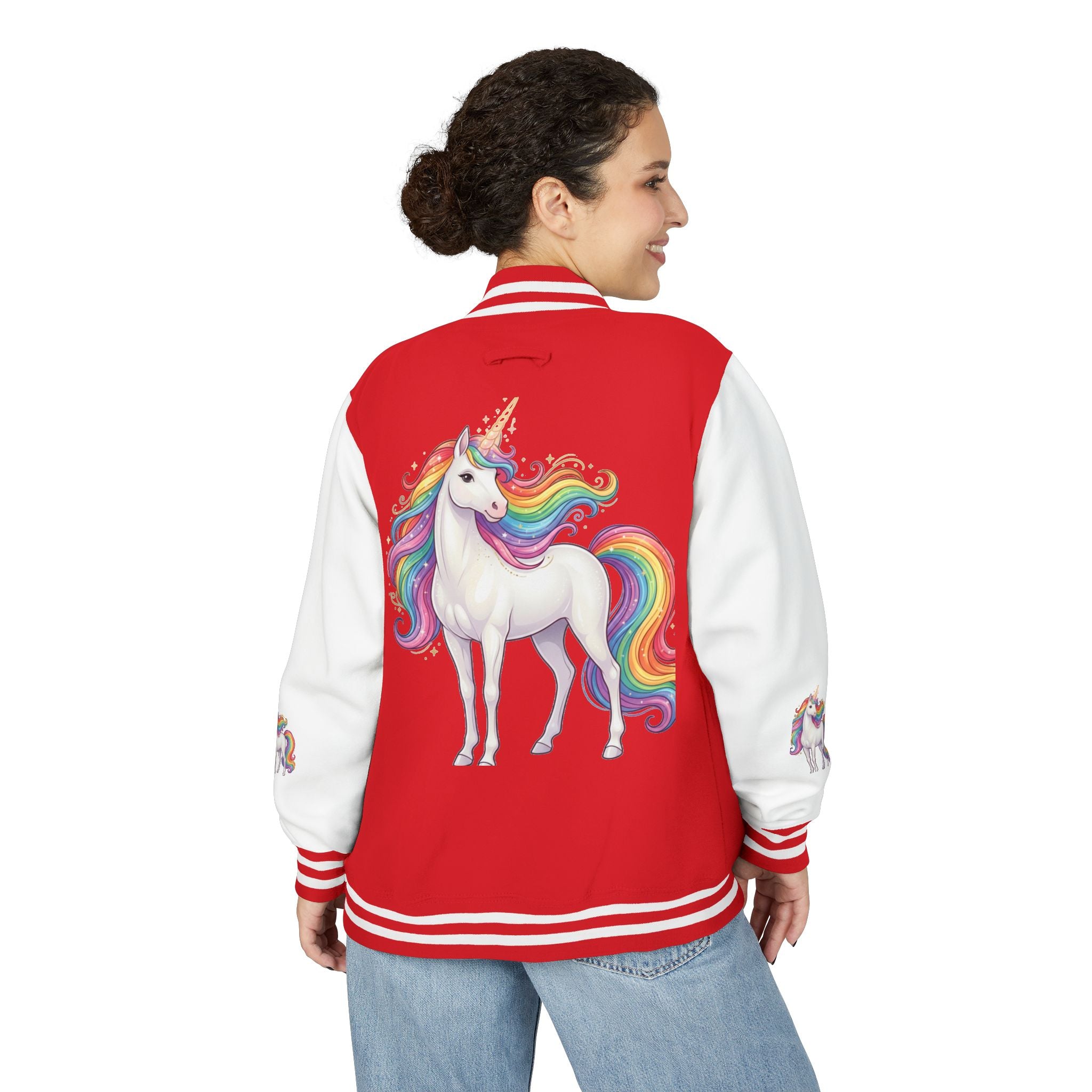 Unicorn Rainbow Letterman Jacket