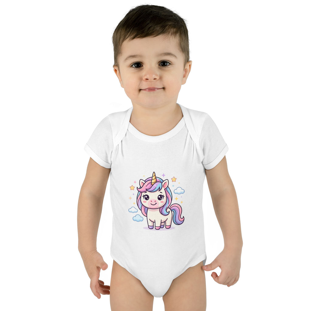 Unicorn Rainbow Infant Bodysuit — Cute Pastel Baby Onesie