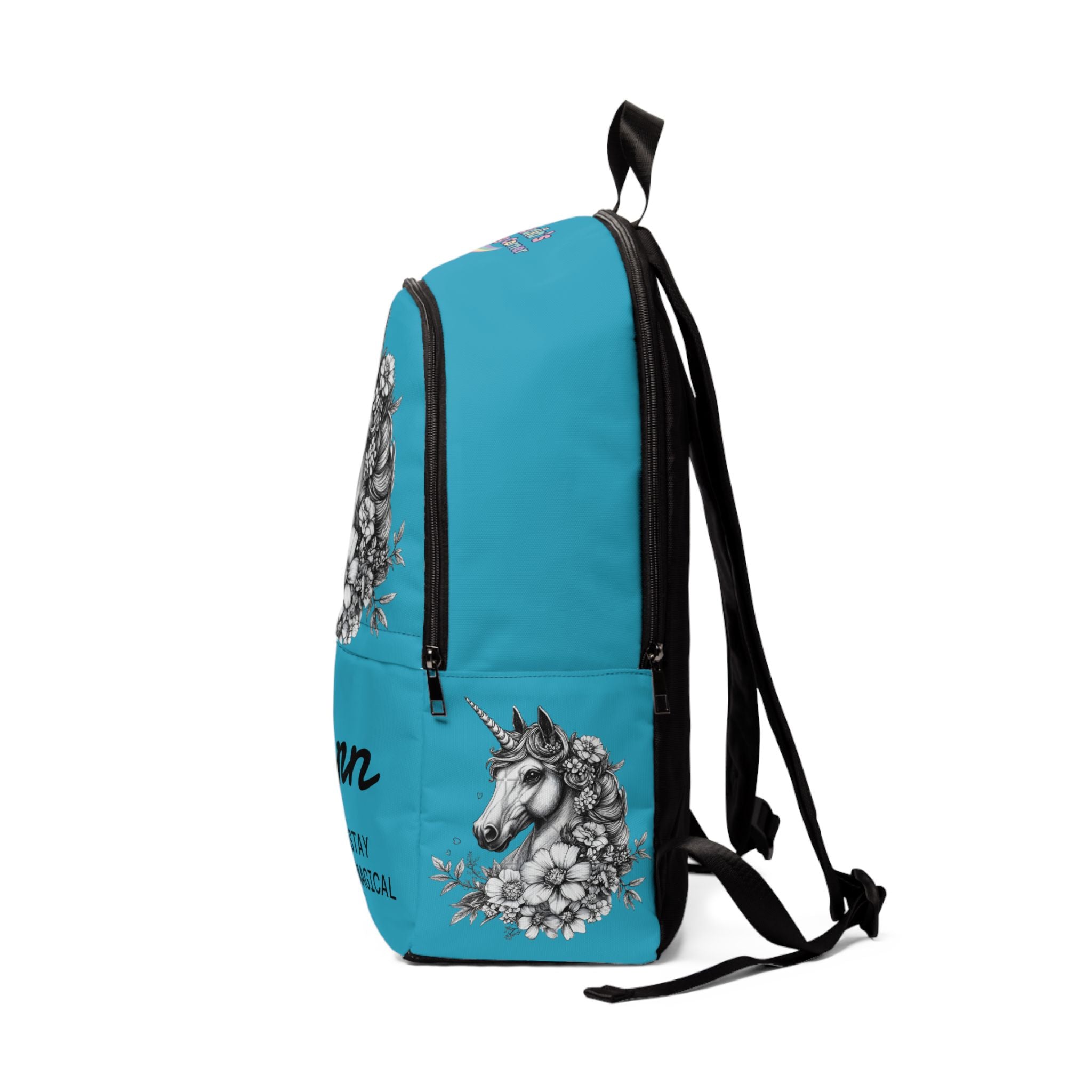 Unicorn 'Stay Magical' Backpack – Cute Floral Unicorn School Backpack