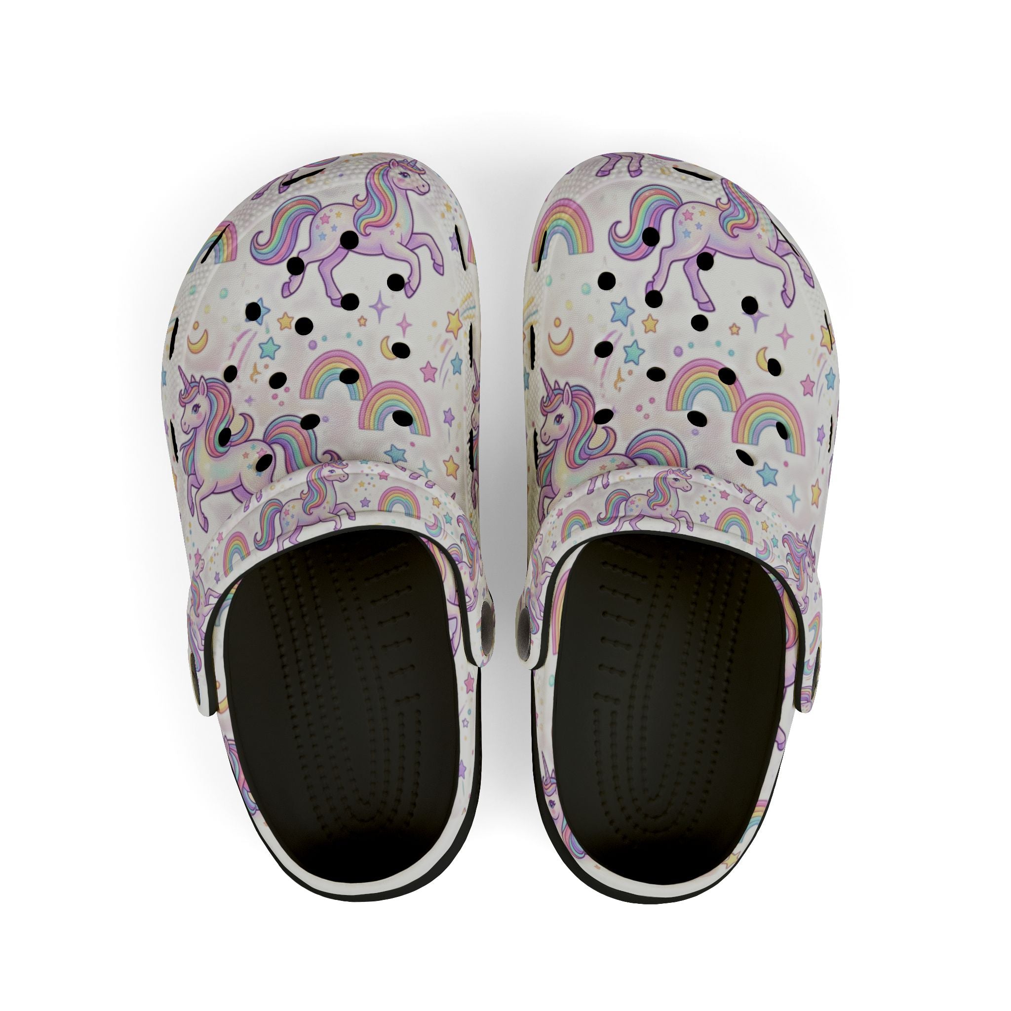 Kids Unicorn Rainbow Clogs — EVA Foam Slip-On for Girls