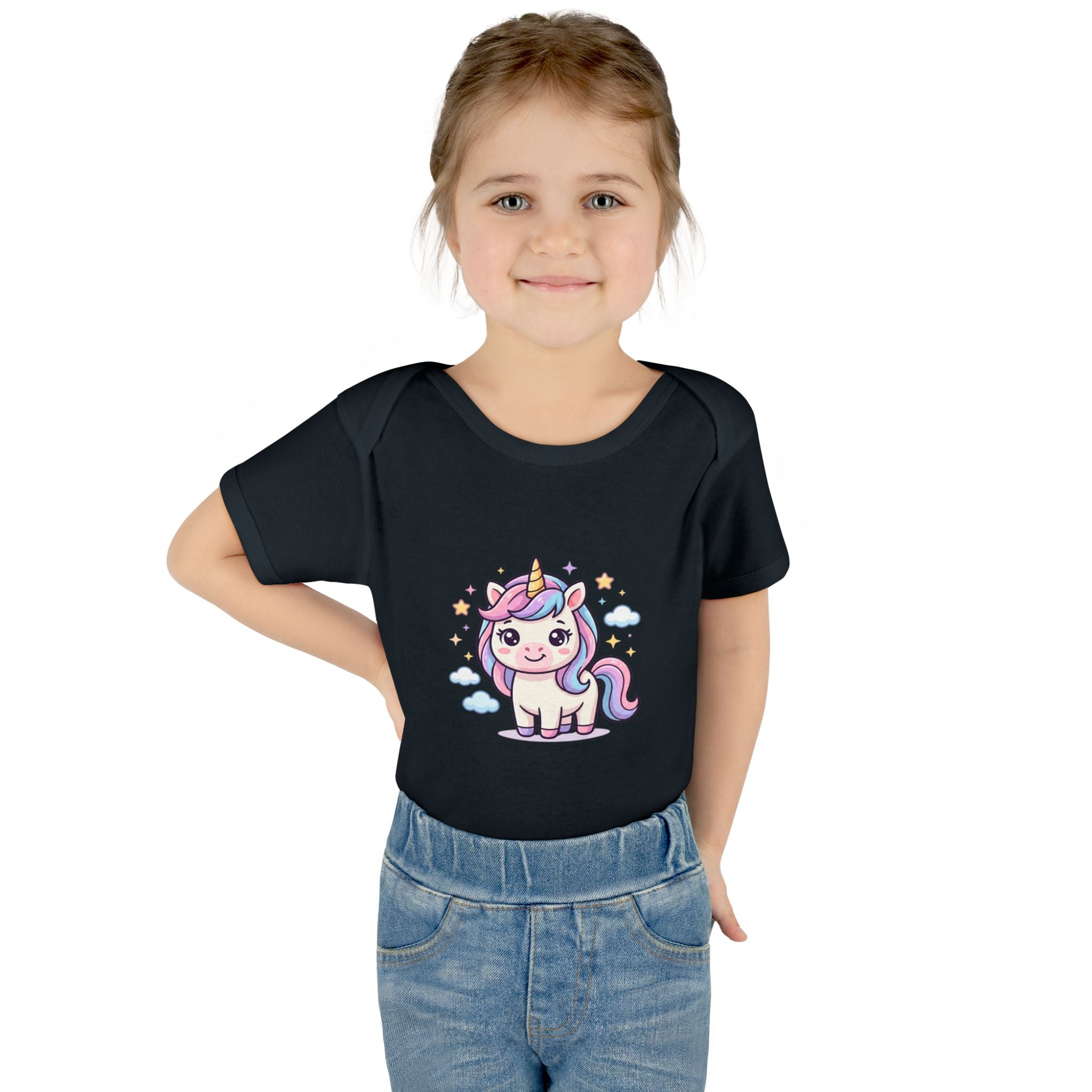 Unicorn Rainbow Infant Bodysuit — Cute Pastel Baby Onesie