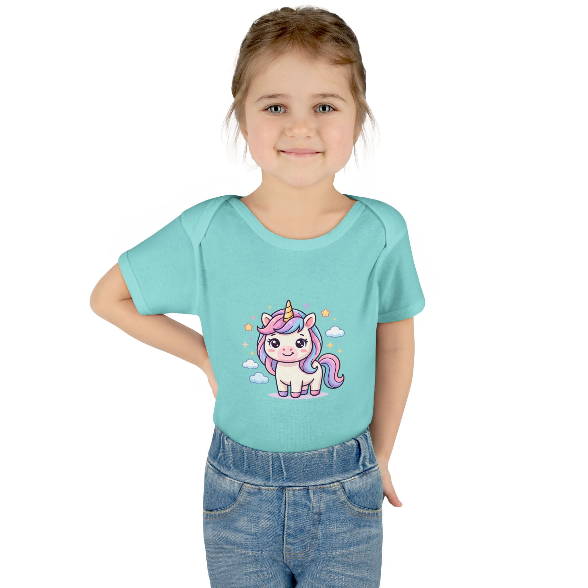 Unicorn Rainbow Infant Bodysuit — Cute Pastel Baby Onesie
