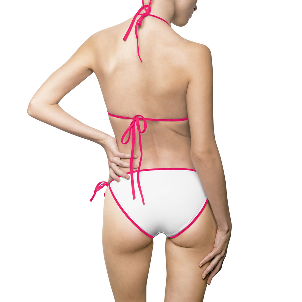 Unicorn Cartoon Bikini Swimsuit — Cute Pastel Mermaid Vibes Tie-Side Swimwear