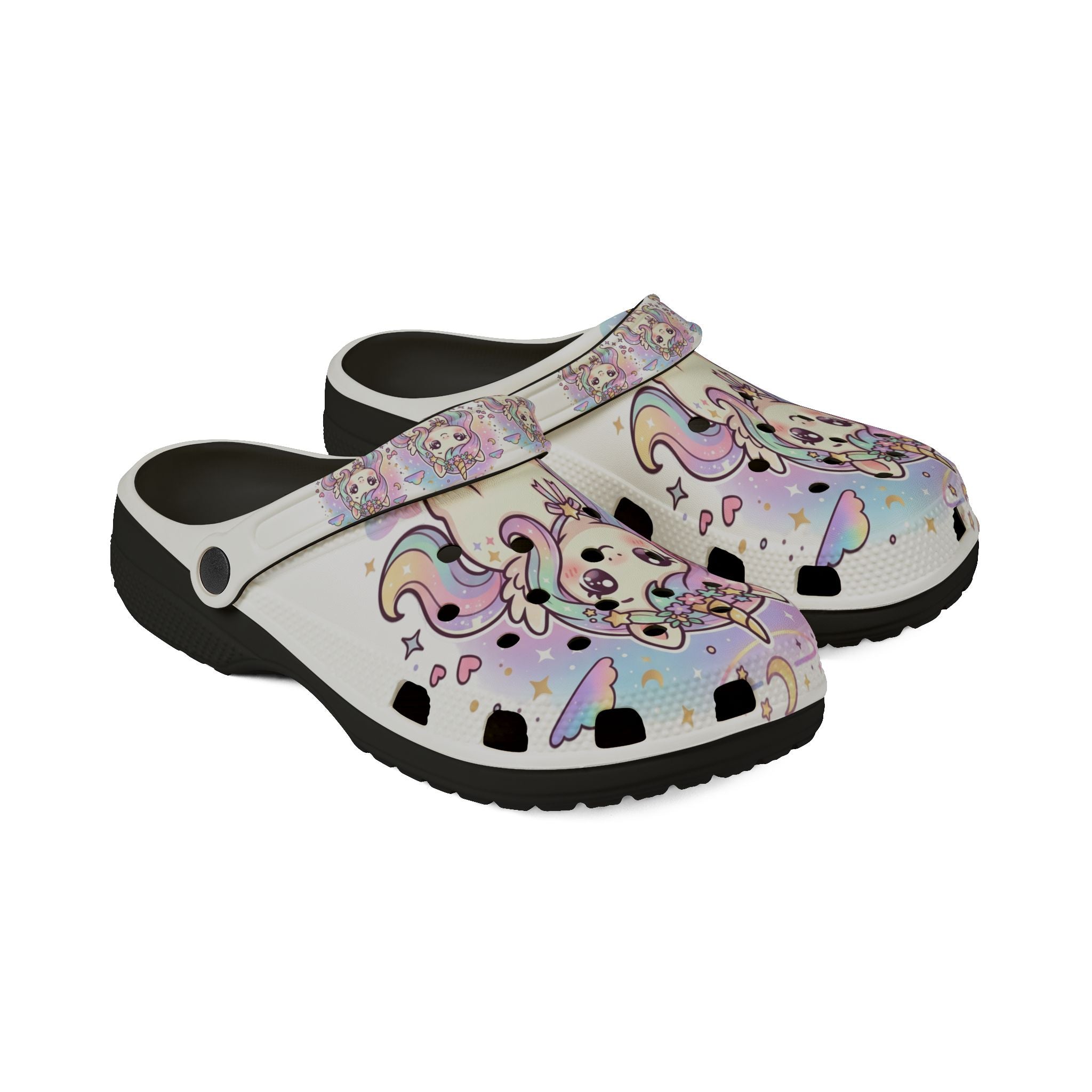 Unicorn EVA Foam Clogs — Pastel Rainbow Magic Rubber Shoes