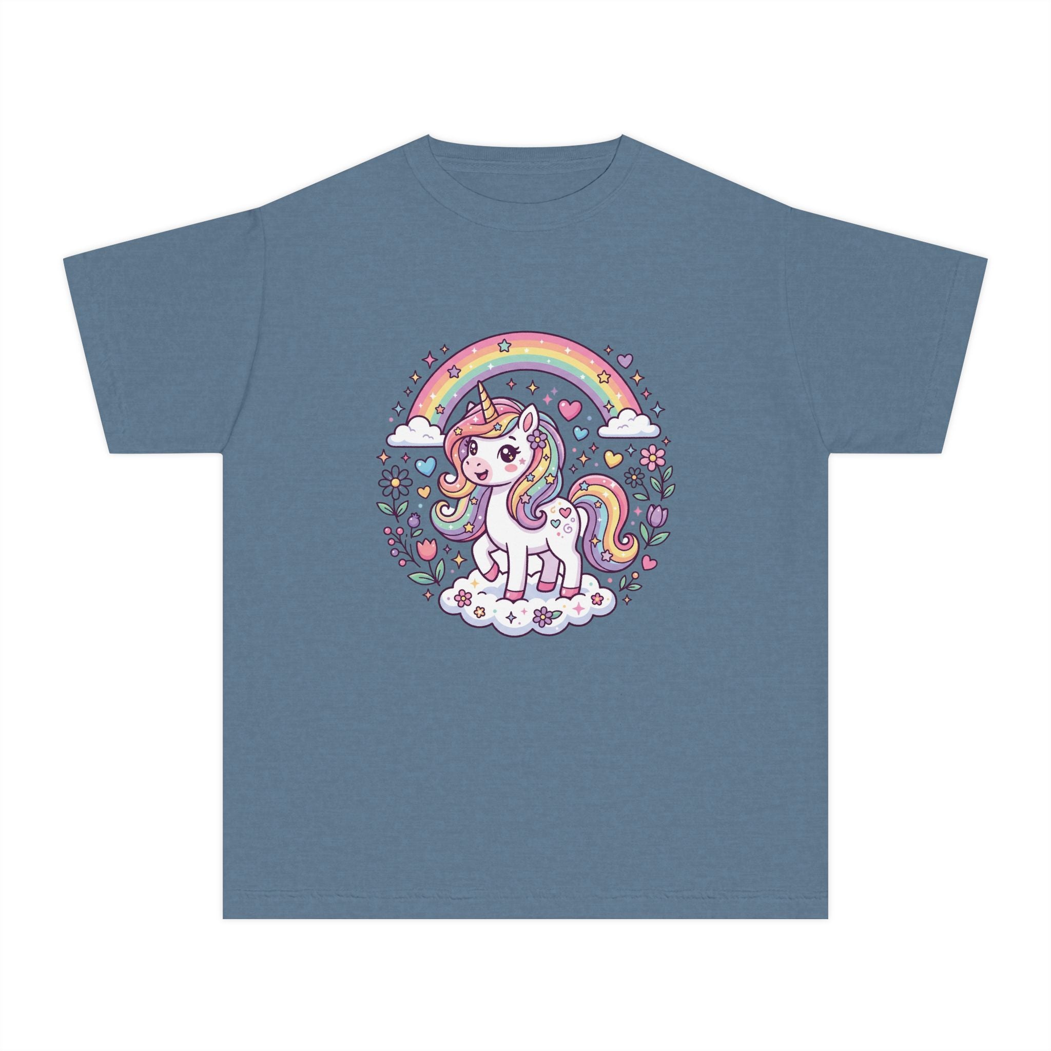 Unicorn Youth Tee — 'Believe in Magic' Rainbow Kids T‑Shirt
