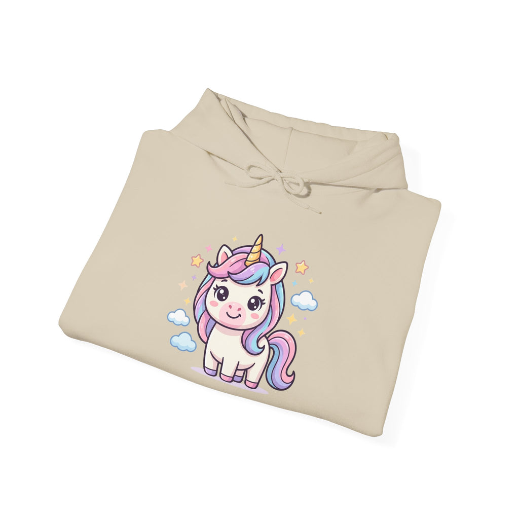 Cute Rainbow Unicorn Hoodie — Pastel Cloud Graphic Sweatshirt