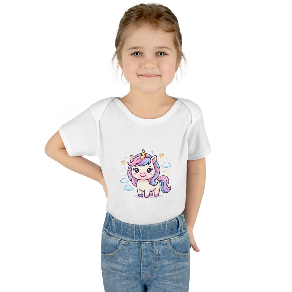 Unicorn Rainbow Infant Bodysuit — Cute Pastel Baby Onesie