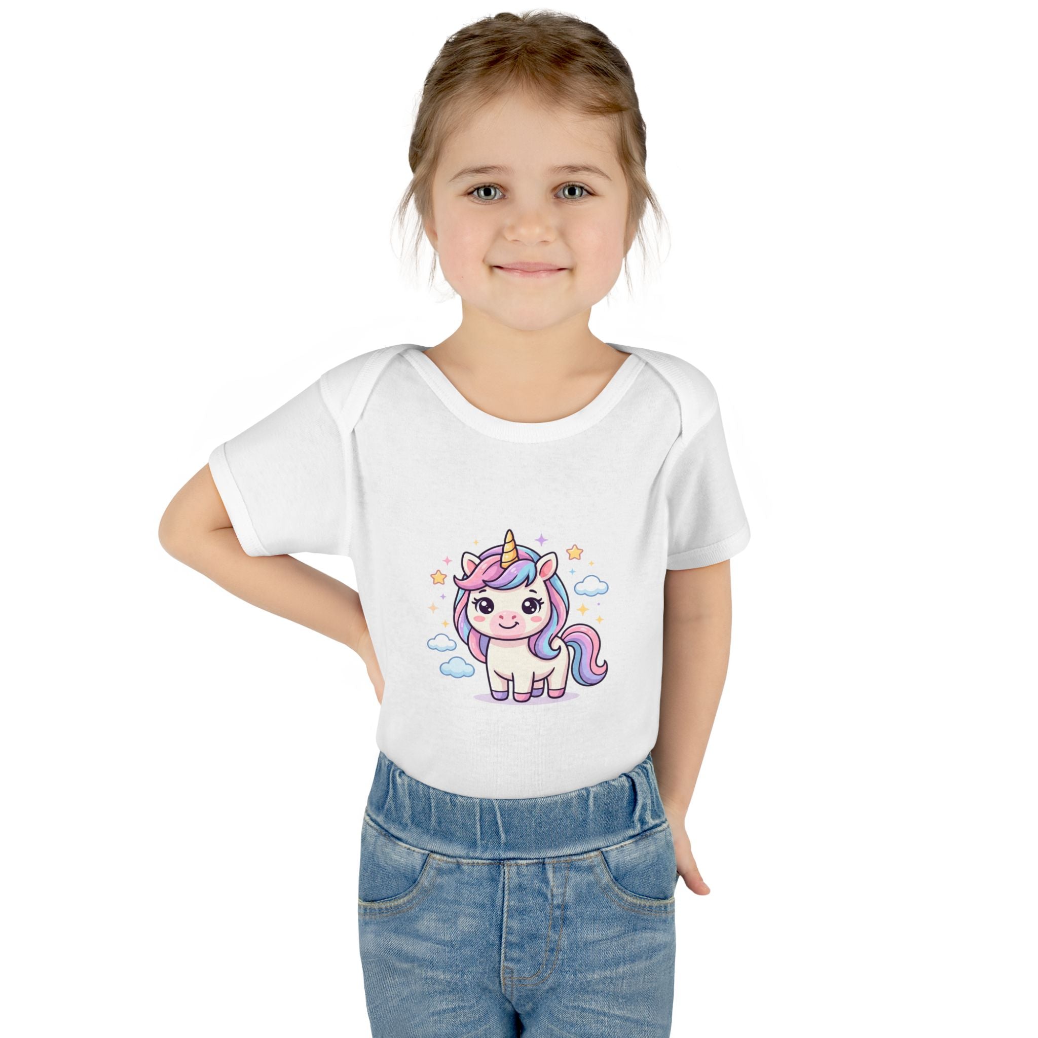 Unicorn Rainbow Infant Bodysuit — Cute Pastel Baby Onesie