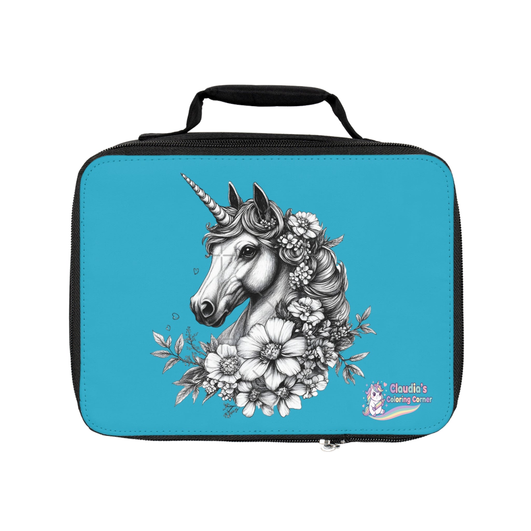 Unicorn Floral Lunch Bag — Cute Kids Bento Cooler