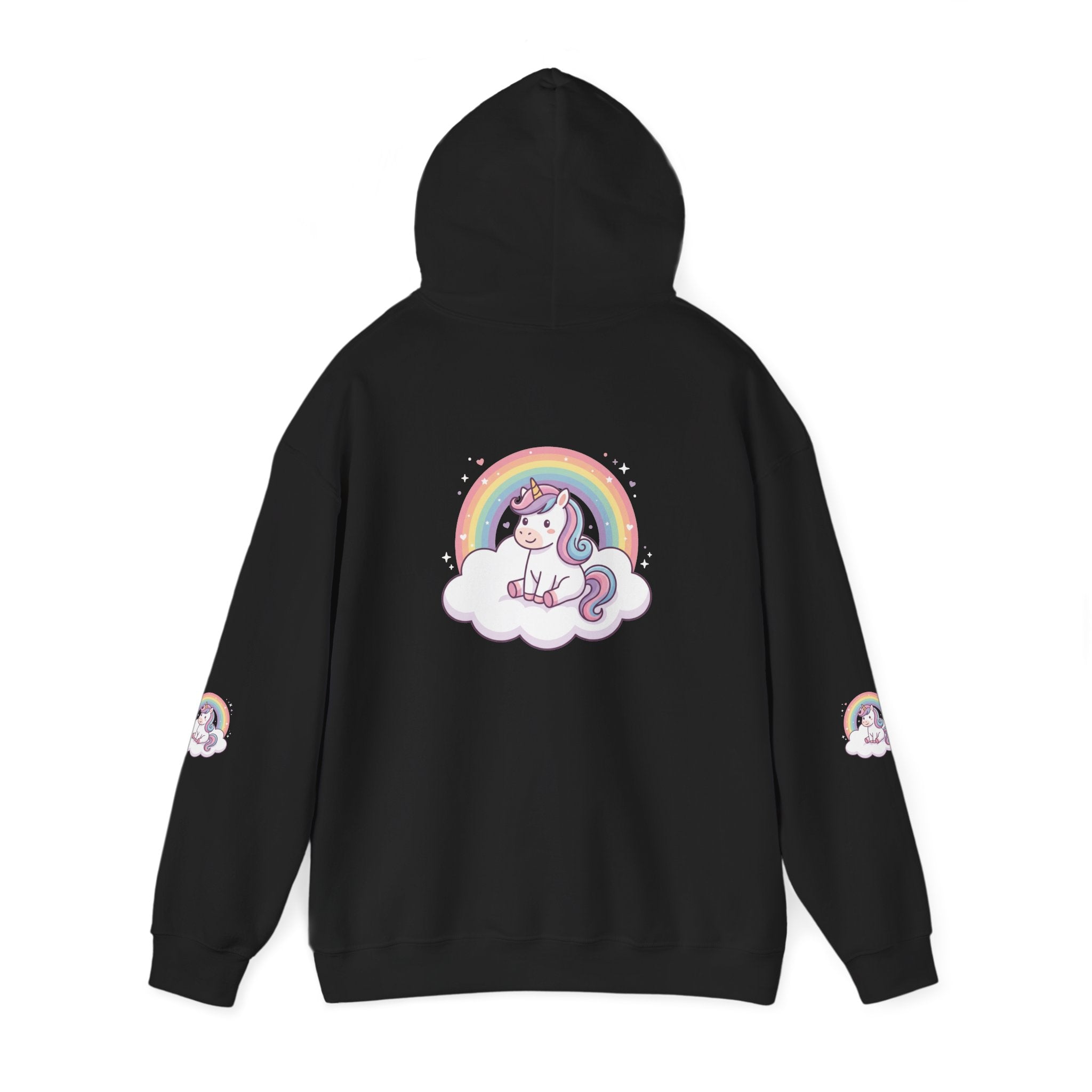 Unicorn Rainbow Hoodie – Cute Pastel Cloud Graphic Sweatshirt