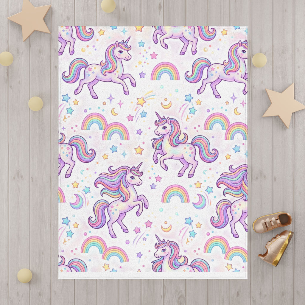 Unicorn Rainbow Toddler Blanket