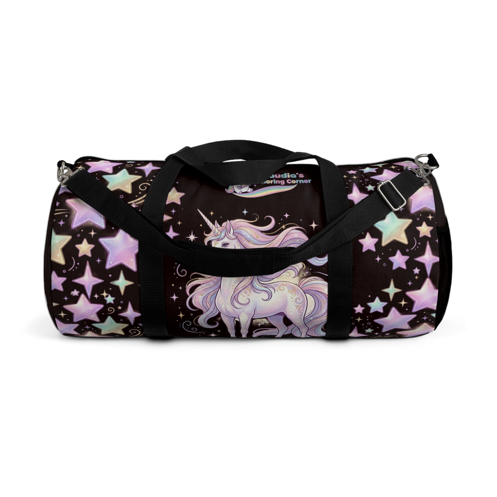 Pastel Unicorn Stars Duffel Bag — Magical Travel & Gym Bag