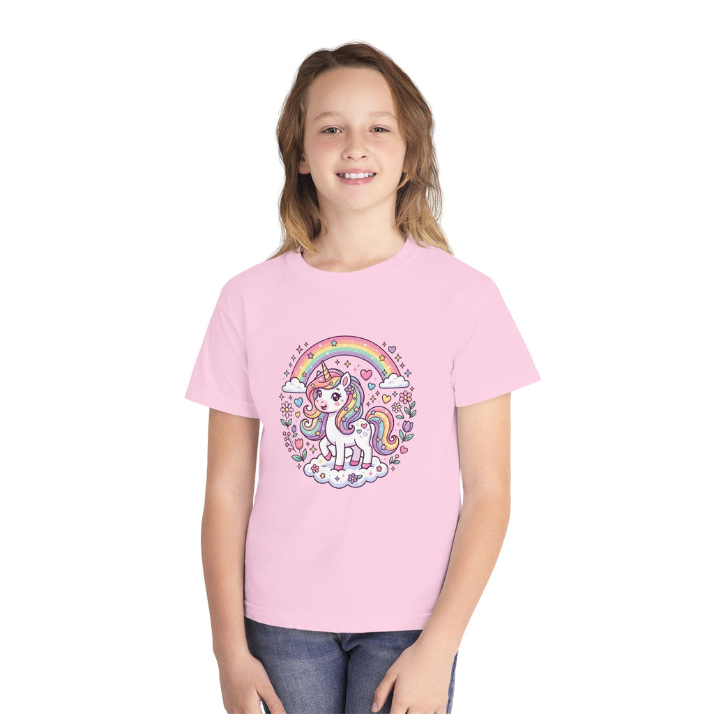 Unicorn Youth Tee — 'Believe in Magic' Rainbow Kids T‑Shirt