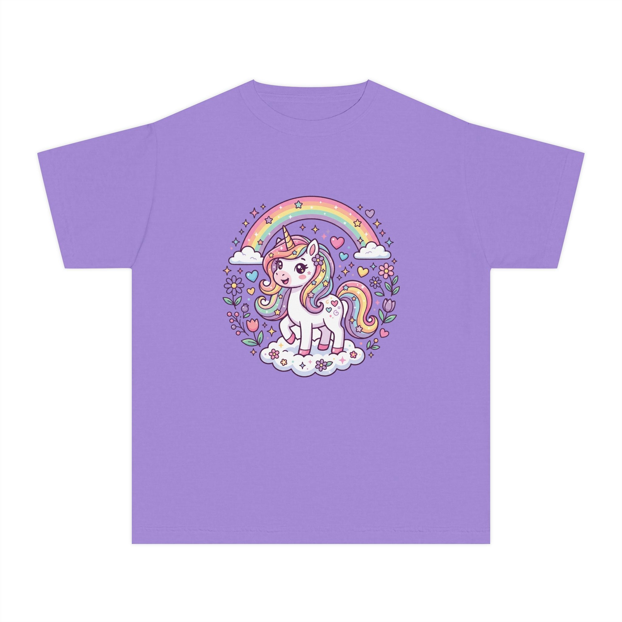Unicorn Youth Tee — 'Believe in Magic' Rainbow Kids T‑Shirt