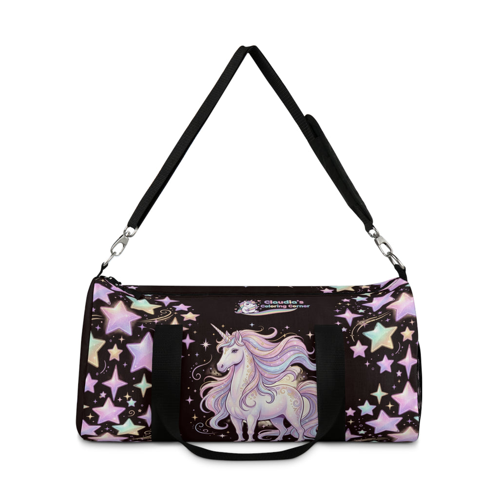 Pastel Unicorn Stars Duffel Bag — Magical Travel & Gym Bag