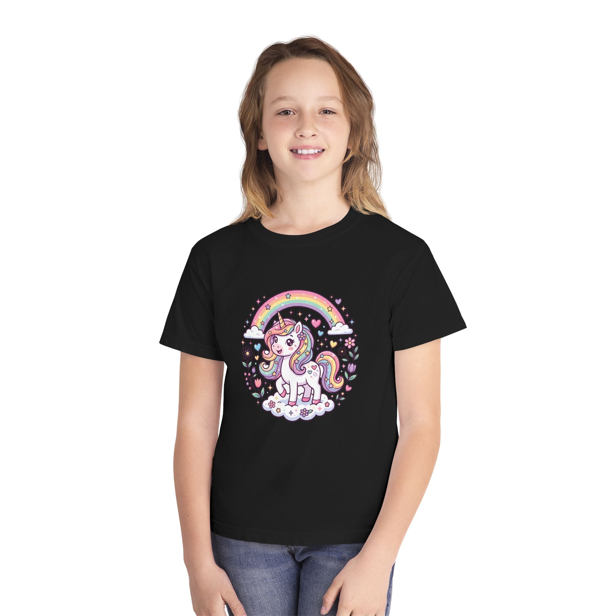 Unicorn Youth Tee — 'Believe in Magic' Rainbow Kids T‑Shirt