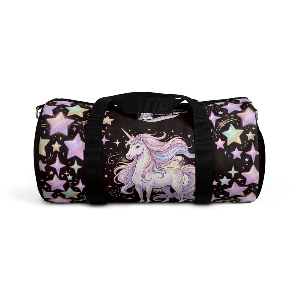 Pastel Unicorn Stars Duffel Bag — Magical Travel & Gym Bag