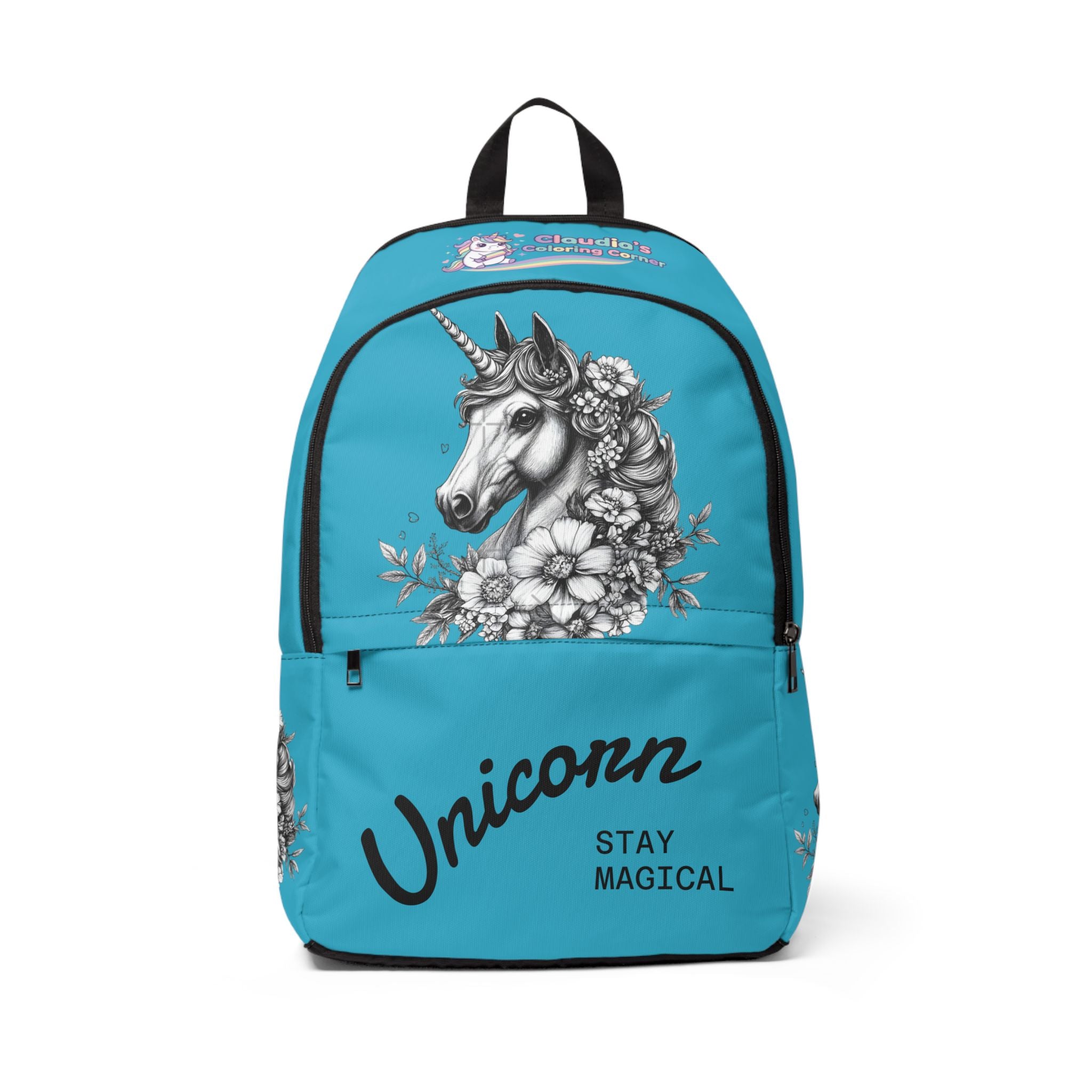 Unicorn 'Stay Magical' Backpack – Cute Floral Unicorn School Backpack