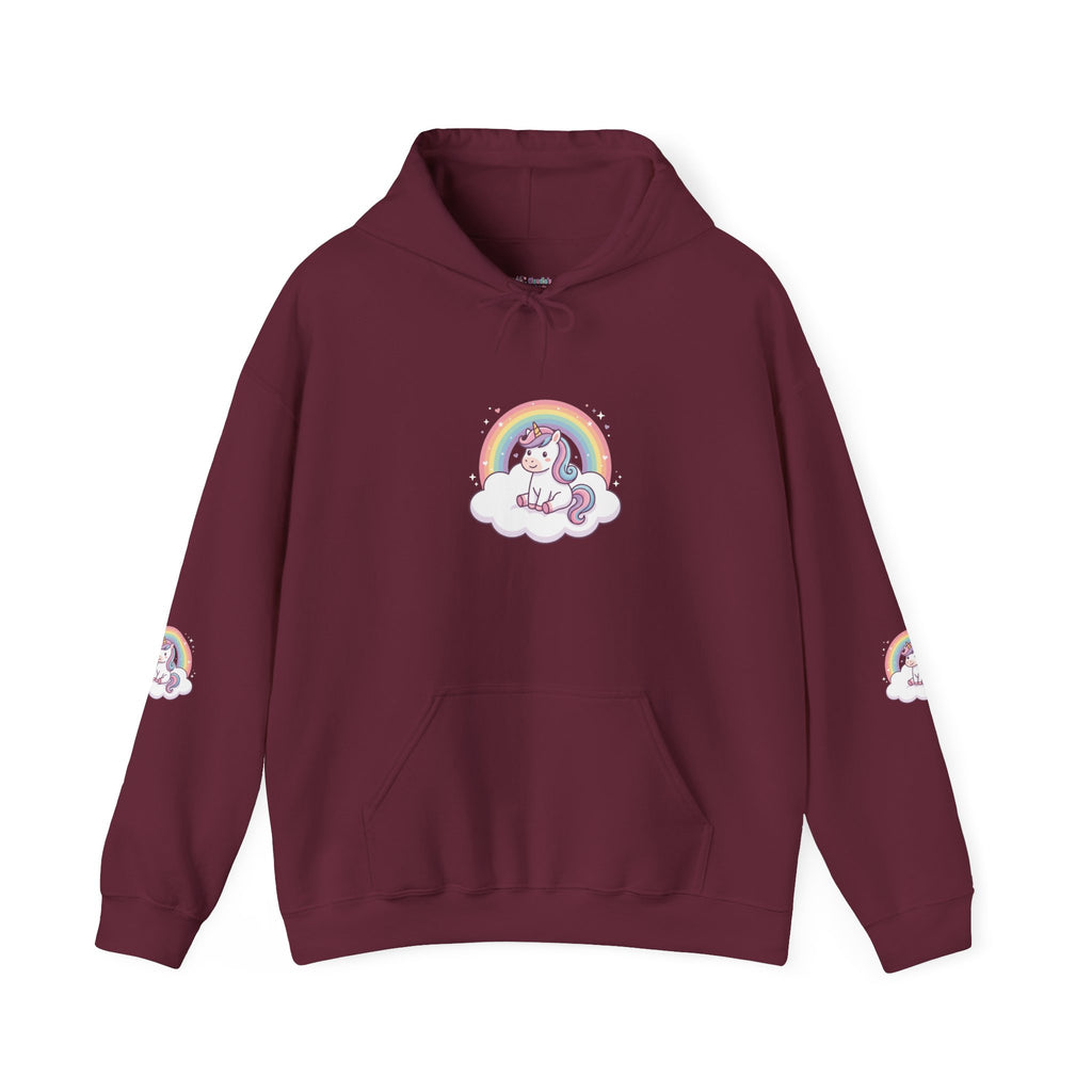 Unicorn Rainbow Hoodie – Cute Pastel Cloud Graphic Sweatshirt