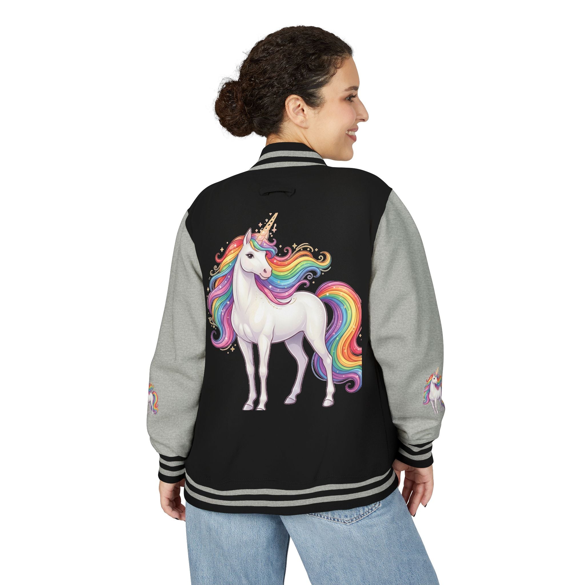 Unicorn Rainbow Letterman Jacket