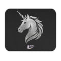 Silver Unicorn Mouse Pad — Sparkling Mythical Desk Mat