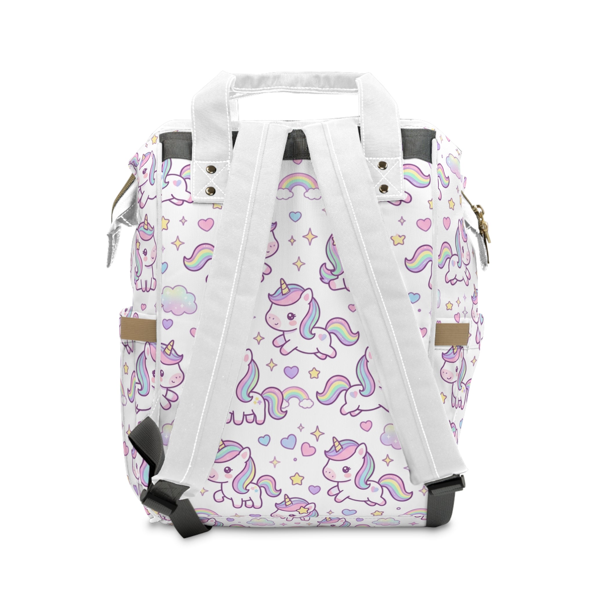 Unicorn Print Diaper Backpack — Multifunctional Baby Bag with Changing Essentials