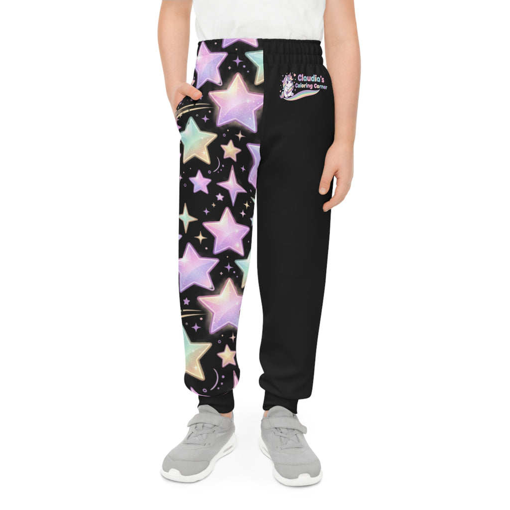 Kids Unicorn Joggers — Pink Rainbow All-Over-Print Sweatpants