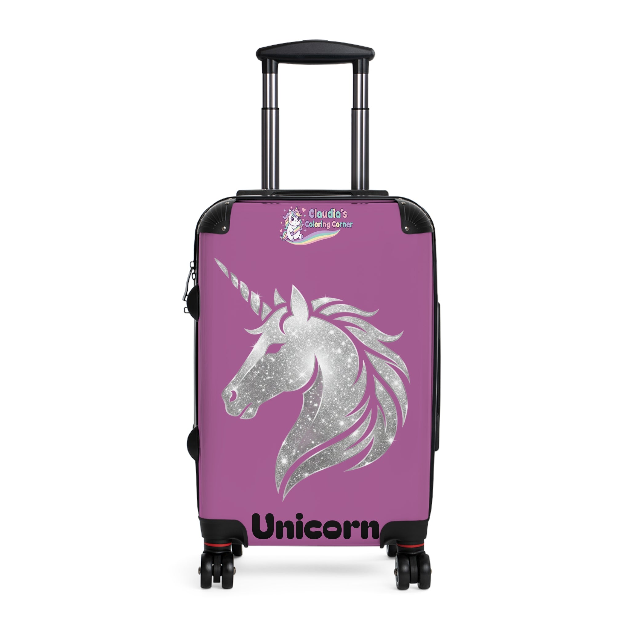 Unicorn Glitter Suitcase – Personalized Kids Travel Luggage