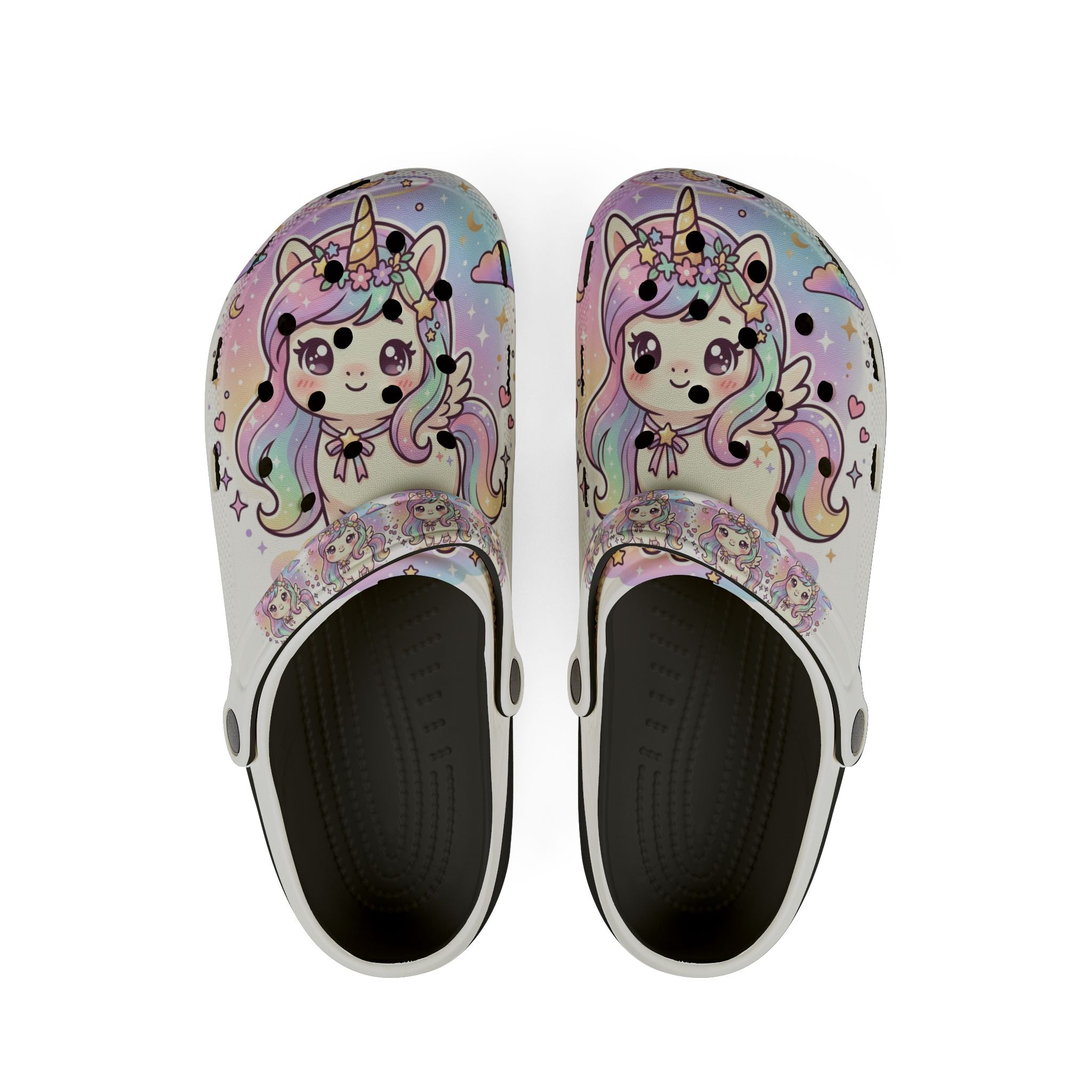 Unicorn EVA Foam Clogs — Pastel Rainbow Magic Rubber Shoes