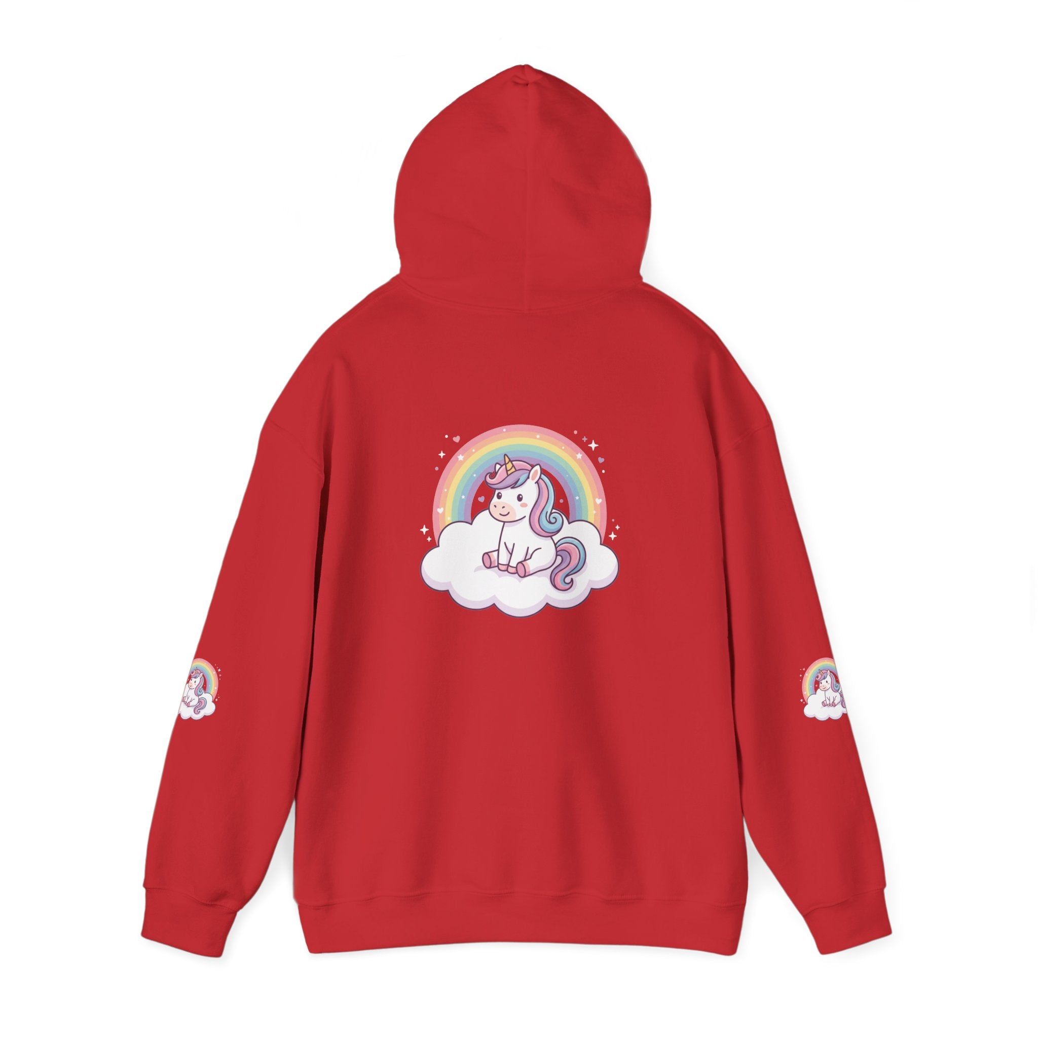 Unicorn Rainbow Hoodie – Cute Pastel Cloud Graphic Sweatshirt