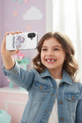 A white phone case featuring a cute pastel rainbow unicorn illustration with the text 'Stay Magical' written below it, shown on a plain white background.