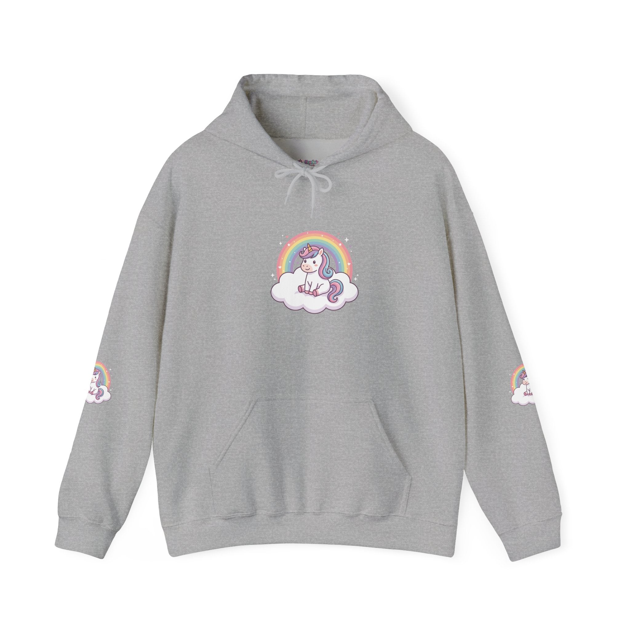 Unicorn Rainbow Hoodie – Cute Pastel Cloud Graphic Sweatshirt