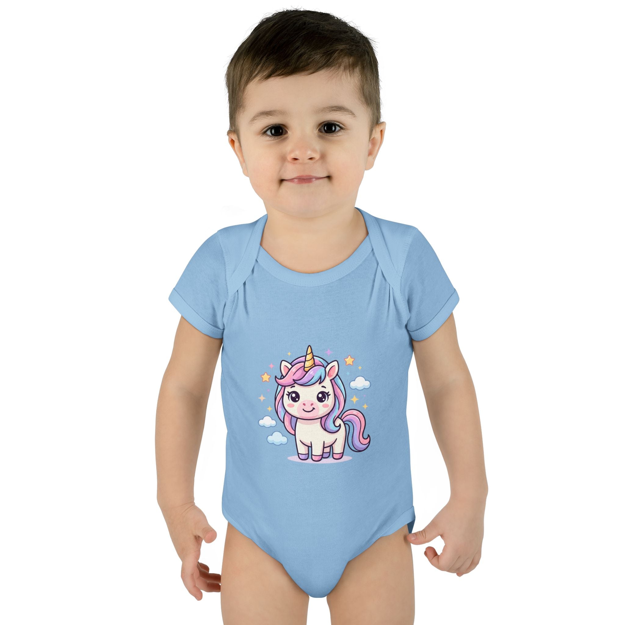 Unicorn Rainbow Infant Bodysuit — Cute Pastel Baby Onesie