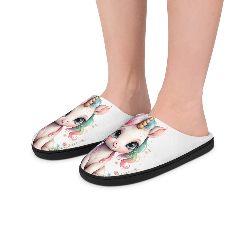 Unicorn Dream Indoor Slippers — Cute Pastel Cozy Women's House Shoes