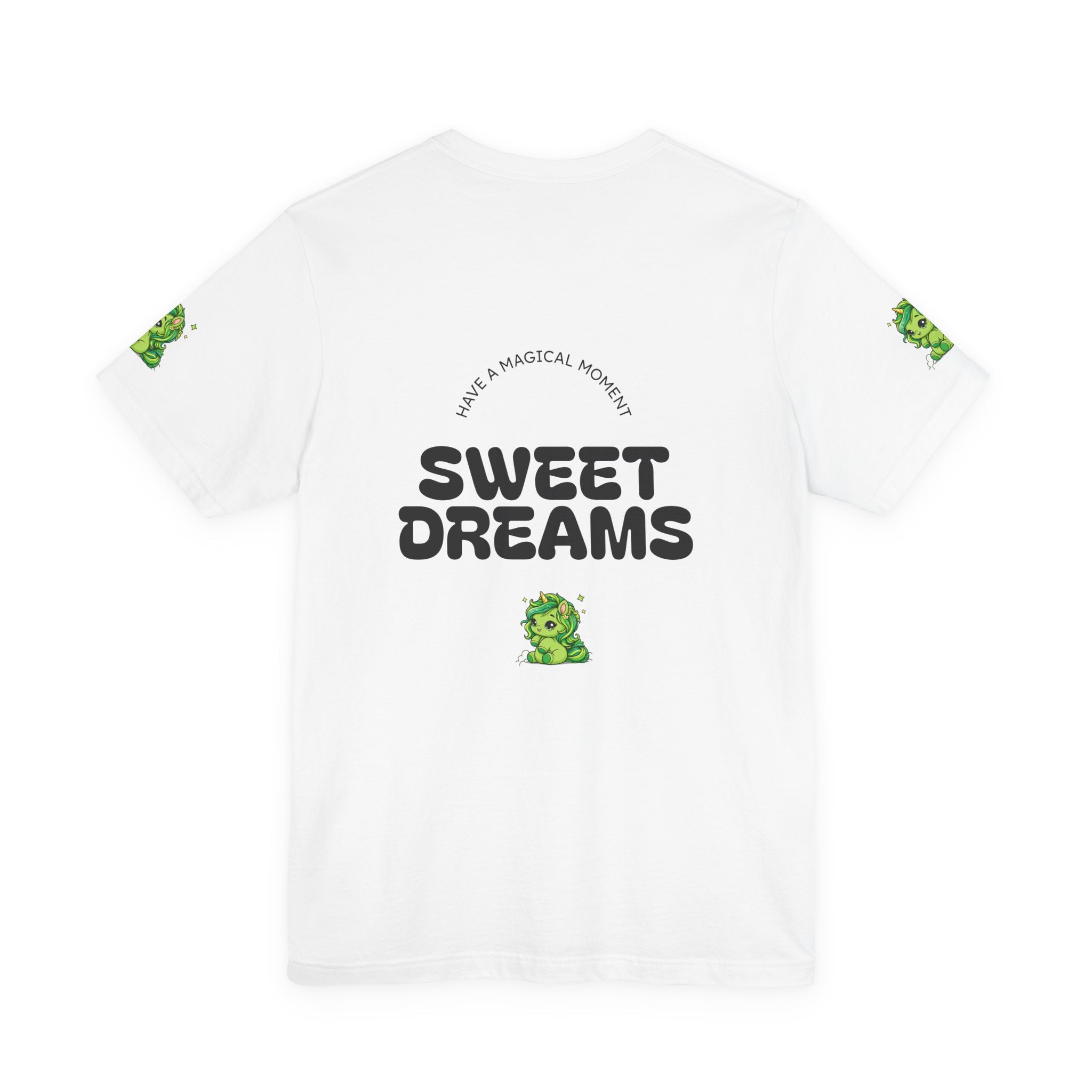 Cute Green Unicorn Tee — "Sweet Dreams" Graphic T-Shirt